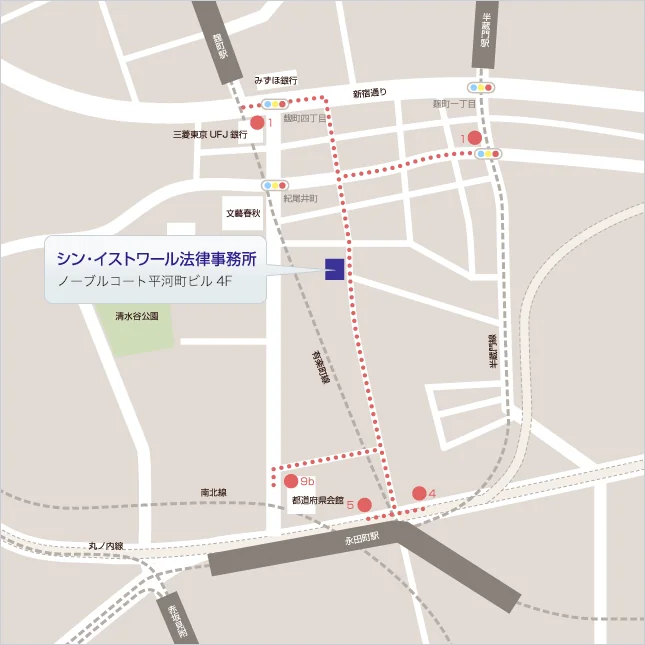 シン・イストワール法律事務所地図